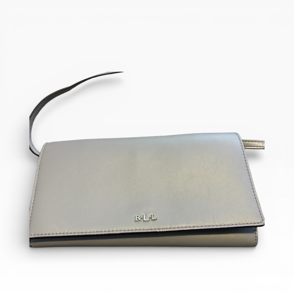 Black Leather Ralph Lauren Crossbody Handbag